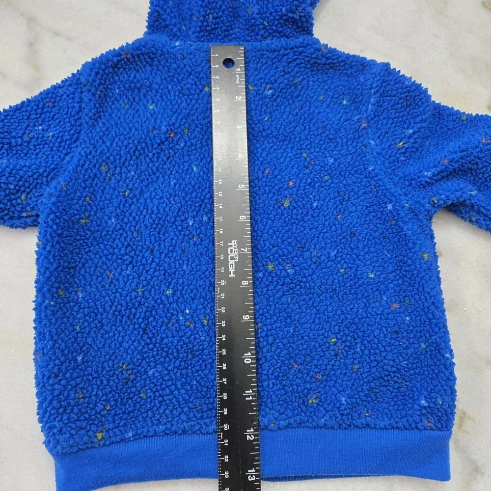 Carter's 24M Cookie‎ Monster Blue Sherpa Fleece Hooded Jacket Flecked Full Zip